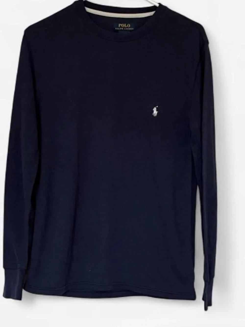 Polo by Ralph Lauren Men’s Navy Long-Sleeve Waffle Knit Crewneck size M